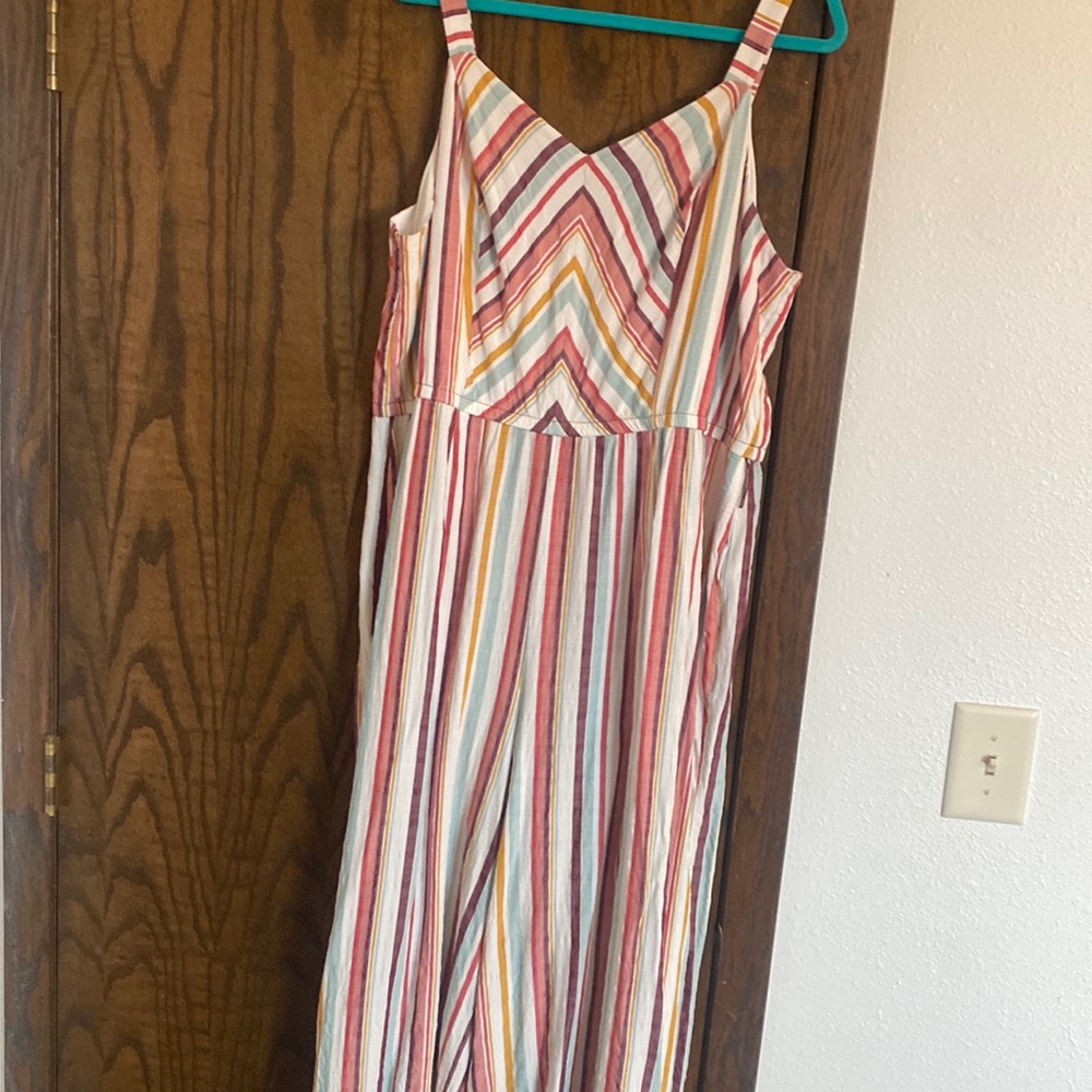 Lane Bryant Multicolor Striped Jumpsuit